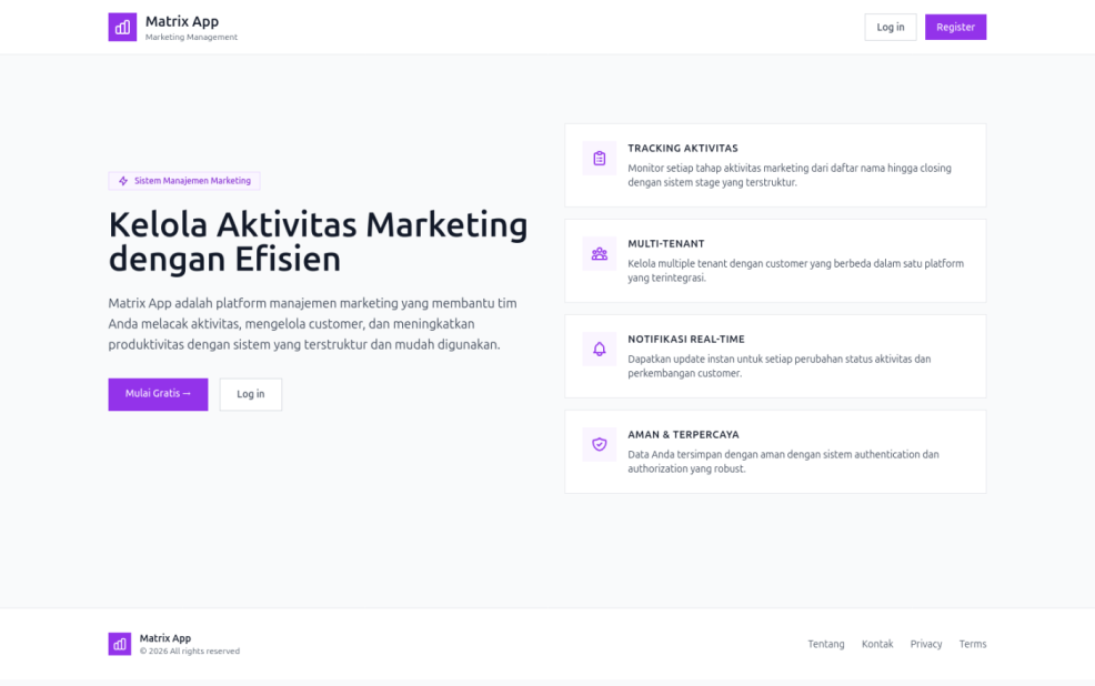 Matrix — Multi-Tenant Customer Management Platform